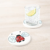 Dessous De Verre En Grès Coccinelle (Côté)