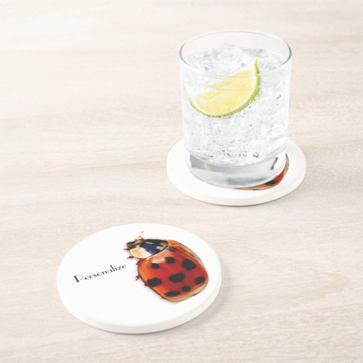 Dessous De Verre En Grès Coccinelle repérée chic avec le nom (Côté)