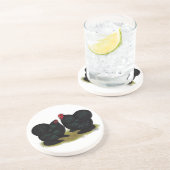 Dessous De Verre En Grès Cochins Black Bantam Paire (Côté)