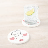 Dessous De Verre En Grès Cochon Chef (Côté)