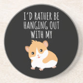 Dessous De Verre En Grès Cochon de Guinée mignon (Devant)