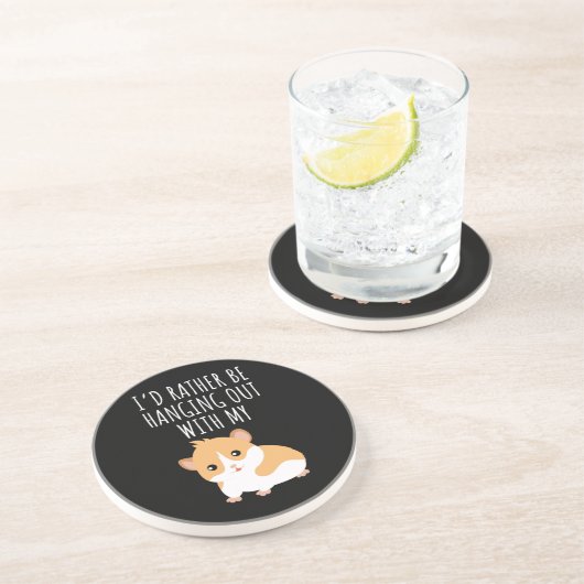 Dessous De Verre En Grès Cochon de Guinée mignon (Côté)