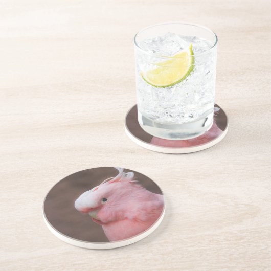 Dessous De Verre En Grès Cockatoo rose (Côté)