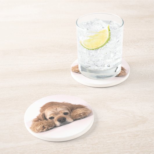 Dessous De Verre En Grès Cocker mignon (Côté)