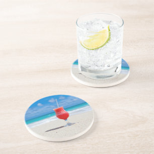 Dessous De Verre En Grès Cocktail au bord de la mer