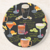 Dessous De Verre En Grès Cocktails et contemplation (Devant)