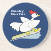 Dessous De Verre En Grès Cocky Surfer (Devant)