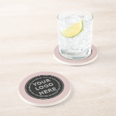 Dessous De Verre En Grès Code QR noir élégant et élégant (Côté)