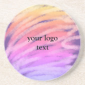 Dessous De Verre En Grès Code QR personnalisé simple ajoutez votre nom logo (Devant)