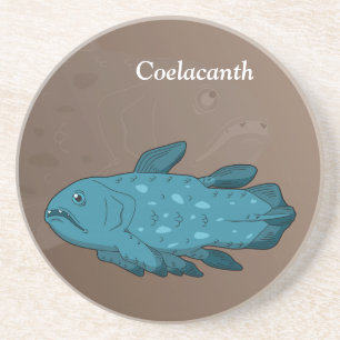 Dessous De Verre En Grès Coelacanthe les fossiles vivants