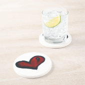 Dessous De Verre En Grès Coeur (Côté)