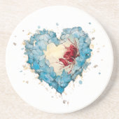 Dessous De Verre En Grès Coeur congelé (Devant)