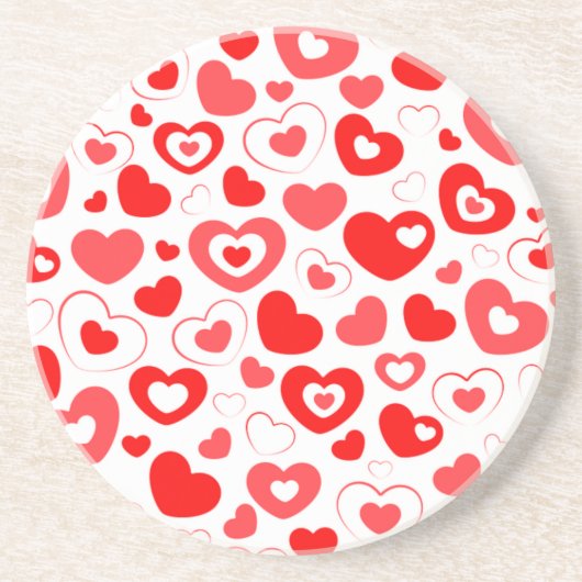 Dessous De Verre En Grès Coeur d'amour élégant (Devant)