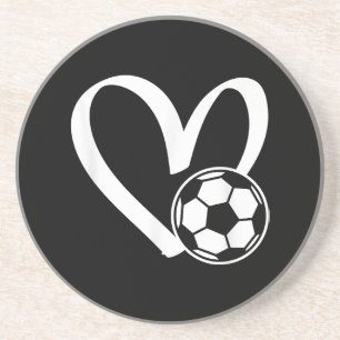 Dessous De Verre En Grès Coeur de balle de footballCoeur de balle de footba