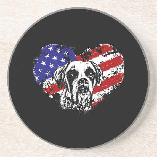 Dessous De Verre En Grès Coeur de boîte (Devant)