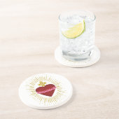 Dessous De Verre En Grès Coeur de Marie (Côté)