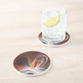 Dessous De Verre En Grès coeur en feu (Côté)