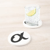 Dessous De Verre En Grès coeur noir (Côté)