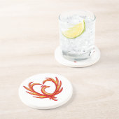 Dessous De Verre En Grès Coeur Phoenix (Côté)