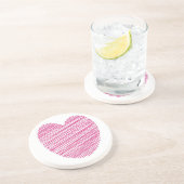 Dessous De Verre En Grès Coeur rose de griffes (Côté)
