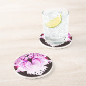 Dessous De Verre En Grès Coeur rose gelé (Côté)