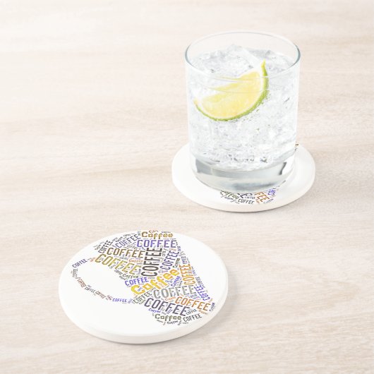Dessous De Verre En Grès Coffee Mug Word Art (Côté)