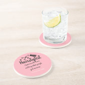 Dessous De Verre En Grès Coiffeur rose Citation Drôle Coiffeur Etoiles (Côté)