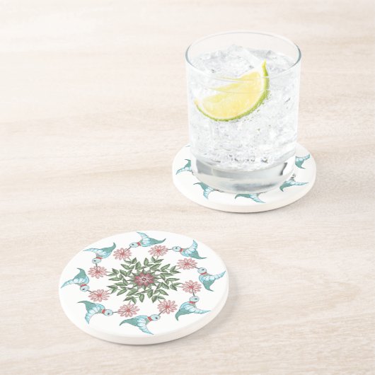 Dessous de verre en grès colibri (Côté)