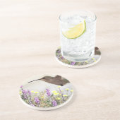 Dessous De Verre En Grès Colibri et fleurs sauvages Art numérique (Côté)