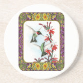 Dessous De Verre En Grès Colibris et Fleurs #5 (Devant)
