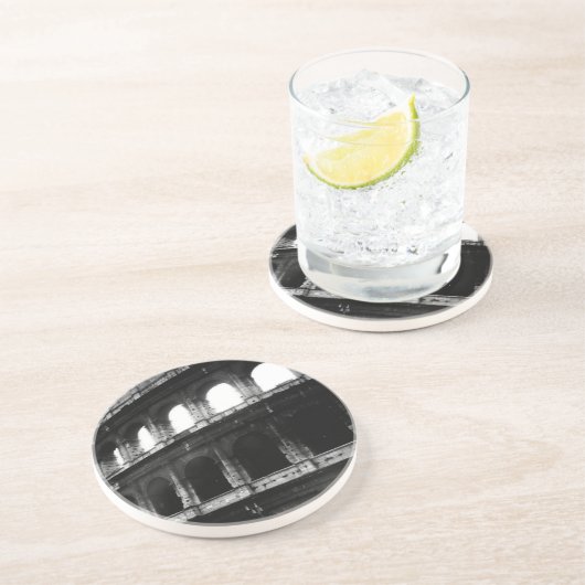 Dessous De Verre En Grès Colisée noire blanche Empire romain (Côté)