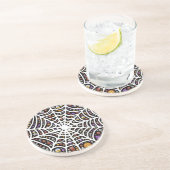 Dessous De Verre En Grès Collage Cobweb Éffrayant effrayant (Côté)