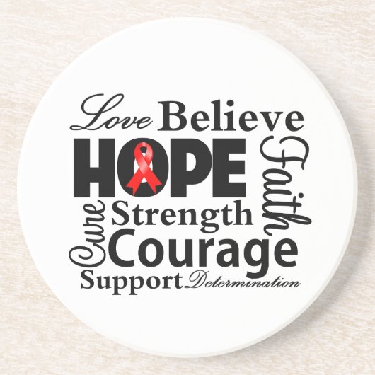 Dessous De Verre En Grès Collage de Hope (Devant)