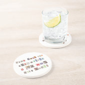 Dessous De Verre En Grès Collage de notes de rançon sur le contrôleur (Côté)