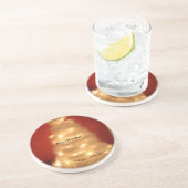 Dessous De Verre En Grès Collection d'arbres de Noël blancs décorés (Côté)