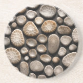 Dessous De Verre En Grès Collection de pierres Petoskey (Devant)