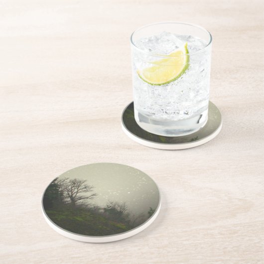 Dessous De Verre En Grès Colline de la Forêt Magique (Côté)