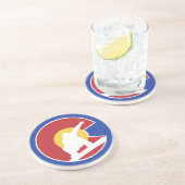 Dessous De Verre En Grès Colorado Snowboard (Côté)