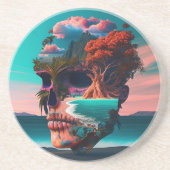 Dessous De Verre En Grès Colored skull (Devant)