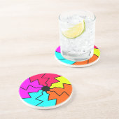 Dessous De Verre En Grès Colorful à thème cassé (Côté)