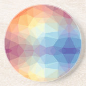 Dessous De Verre En Grès Colorful Abstract Geometric Rainbow                (Devant)