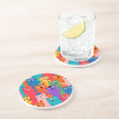 Dessous De Verre En Grès Colorful cats (Côté)