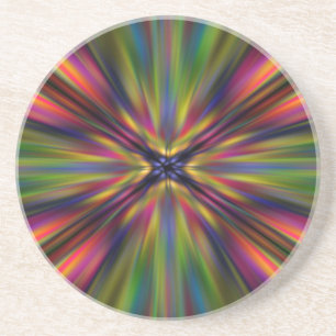 Dessous De Verre En Grès Colourful starburst