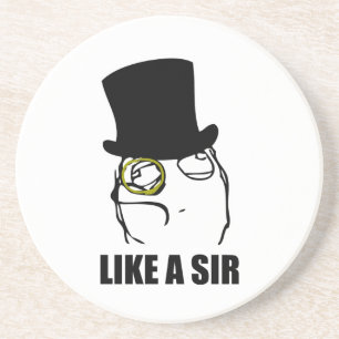 Dessous De Verre En Grès Comme monsieur Monocle Rage Face Meme