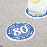 Dessous De Verre En Grès Commémoration d'anniversaire avec le nom, l'âge et<br><div class="desc">Commémorez un anniversaire important avec un dessous de verre qui est décoré avec le nom du destinataire,  ainsi que leur âge,  et la date de naissance. Un garde-manger spécial qui est aussi pratique.</div>