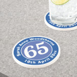 Dessous De Verre En Grès Commémoration d'anniversaire avec le nom, l'âge et<br><div class="desc">Commémorez un anniversaire important avec un dessous de verre qui est décoré avec le nom du destinataire,  ainsi que leur âge,  et la date de naissance. Un garde-manger spécial qui est aussi pratique.</div>