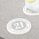 Dessous De Verre En Grès Commémoration d'anniversaire avec le nom, l'âge et<br><div class="desc">Commémorez un anniversaire important avec un dessous de verre de boisson qui est décoré avec le nom du destinataire,  ainsi que leur âge,  et la date d'anniversaire. Un garde-manger spécial qui est aussi pratique.</div>