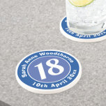Dessous De Verre En Grès Commémoration d'anniversaire avec le nom, l'âge et<br><div class="desc">Commémorez un anniversaire important avec un dessous de verre qui est décoré avec le nom du destinataire,  ainsi que leur âge,  et la date de naissance. Un garde-manger spécial qui est aussi pratique.</div>
