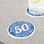 Dessous De Verre En Grès Commémoration d'anniversaire avec le nom, l'âge et<br><div class="desc">Commémorez un anniversaire important avec un dessous de verre qui est décoré avec le nom du destinataire,  ainsi que leur âge,  et la date de naissance. Un garde-manger spécial qui est aussi pratique.</div>