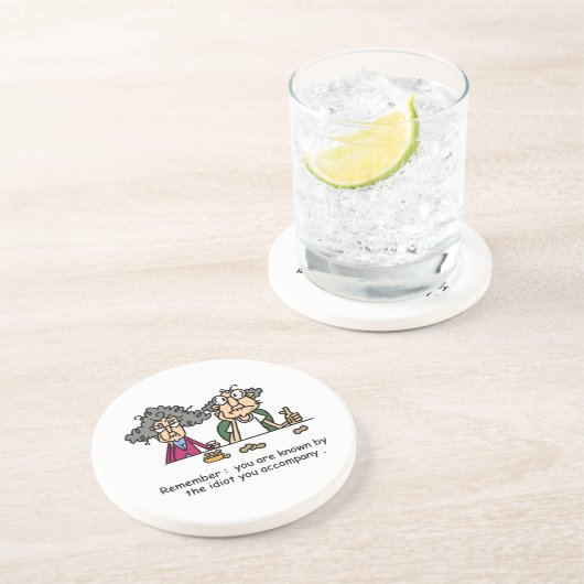 Dessous De Verre En Grès Compagnie Idiot (Côté)